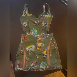 Ivy Park 2 Piece Green Skirt and Top